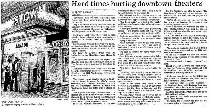 Westown Theatre - OCT 16 1980 ARTICLE